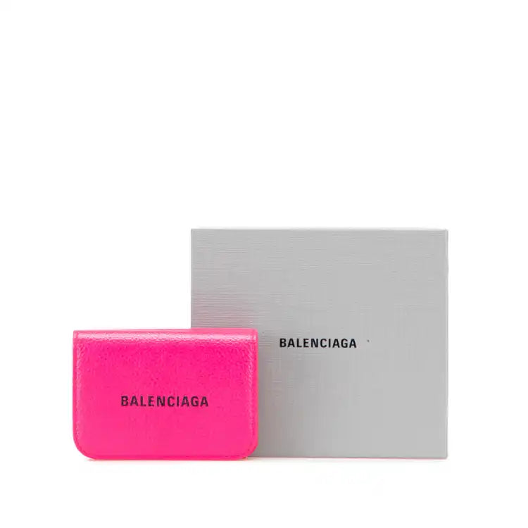 Balenciaga Mini Leather Cash Trifold Wallet