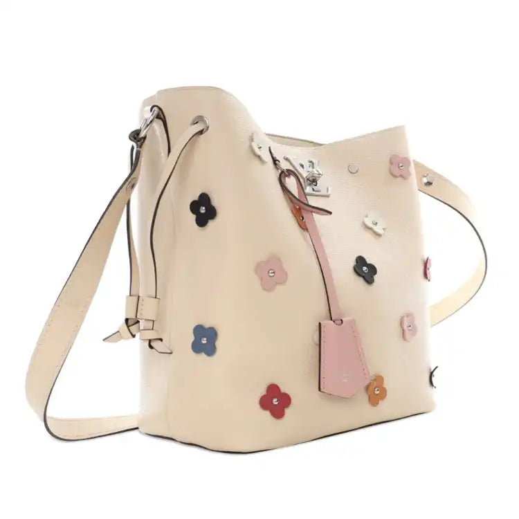 Louis Vuitton Flower Embellished Lockme Bucket Bag