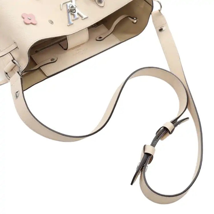 Louis Vuitton Flower Embellished Lockme Bucket Bag
