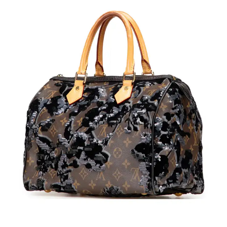 Louis Vuitton Monogram Fleur De Jais Sequins Speedy 30