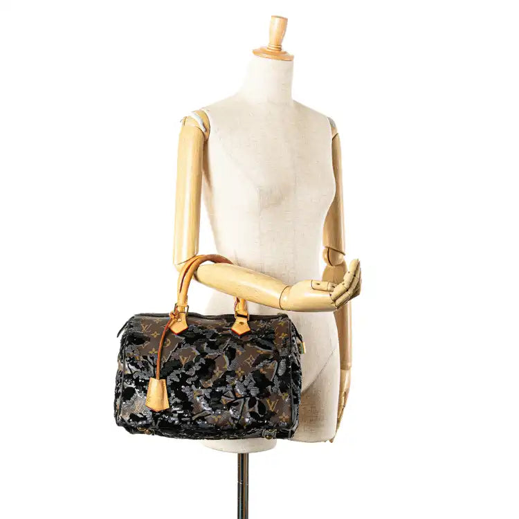 Louis Vuitton Monogram Fleur De Jais Sequins Speedy 30