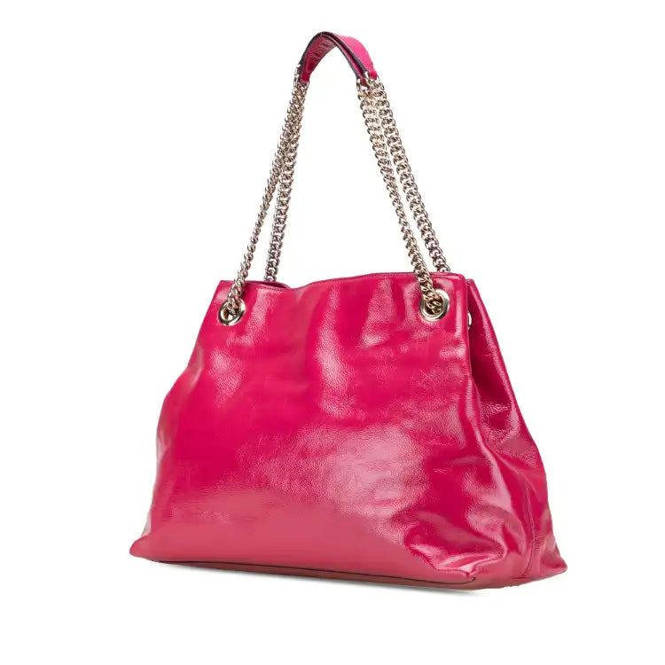 Gucci Medium Patent Soho Chain Tote