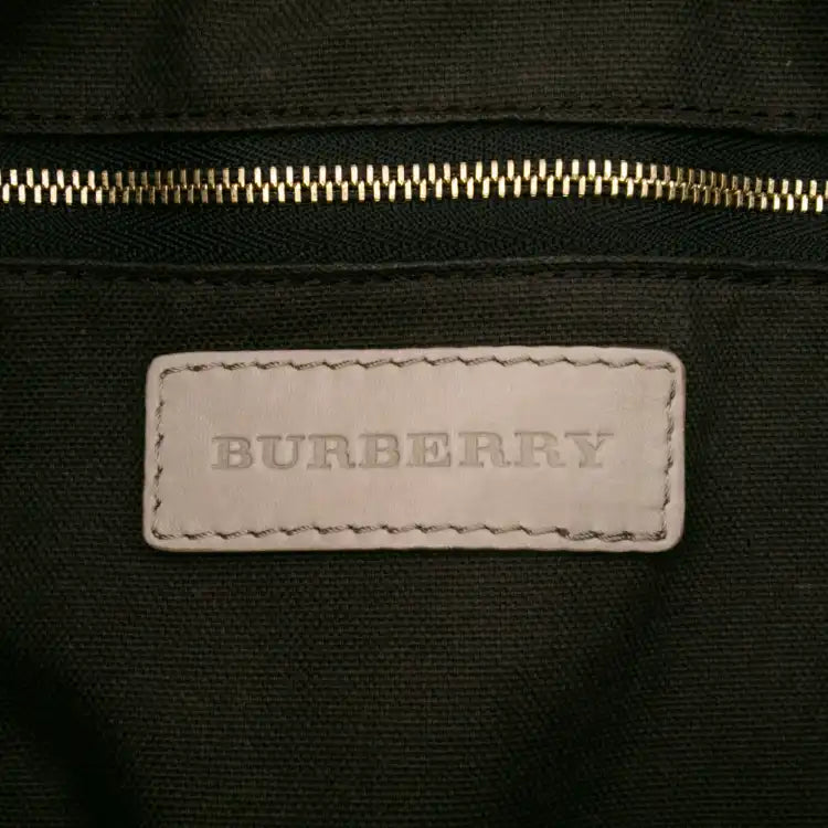 Burberry Smoke Check Coated Canvas Studded Heart Boston Bag