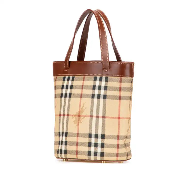 Burberry Haymarket Check Coated Canvas Bucket Bag