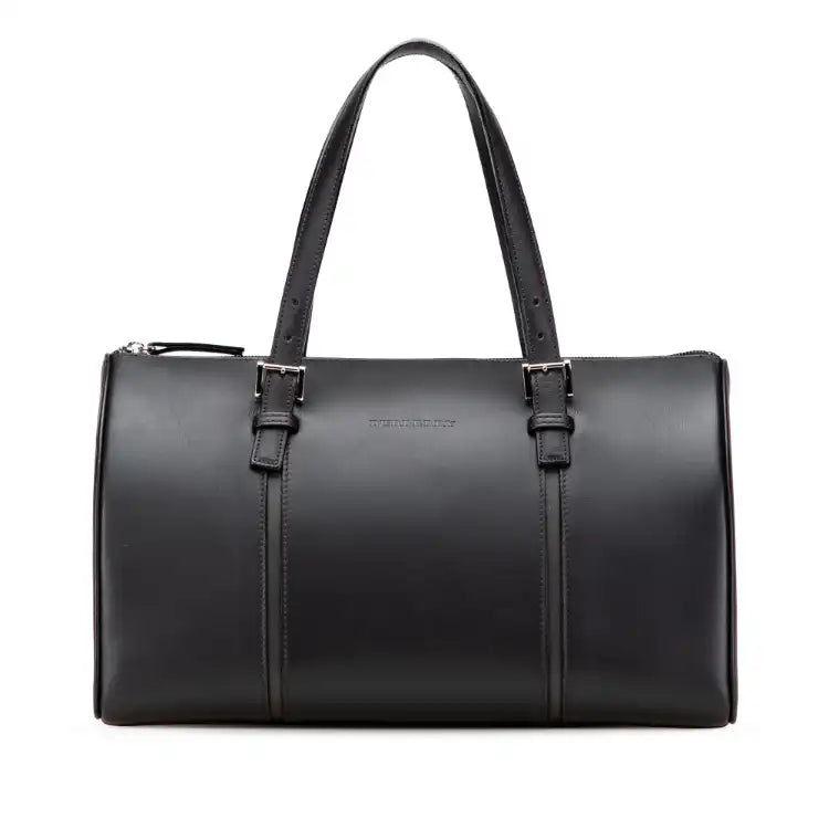 Burberry Leather Boston Bag