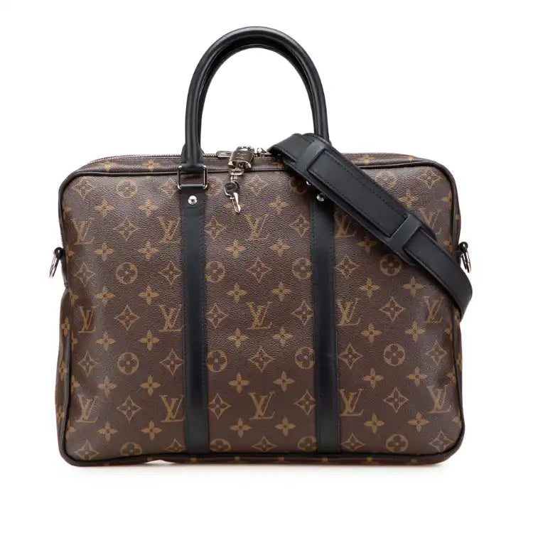 Louis Vuitton Monogram Macassar Porte Documents Voyage