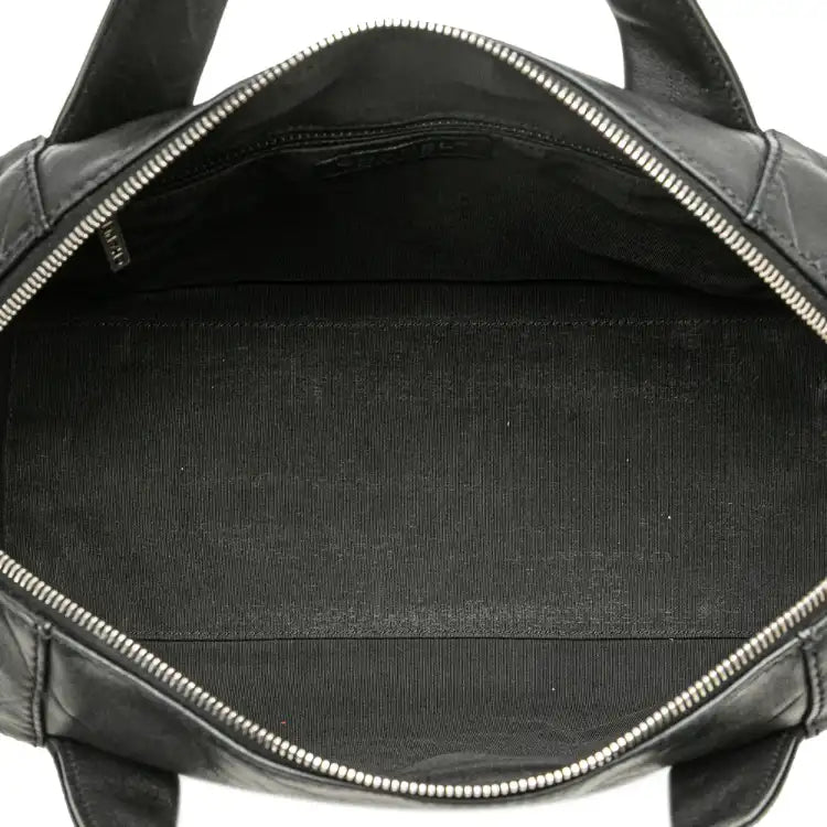 Chanel CC Chevron Quilted Lambskin Boston
