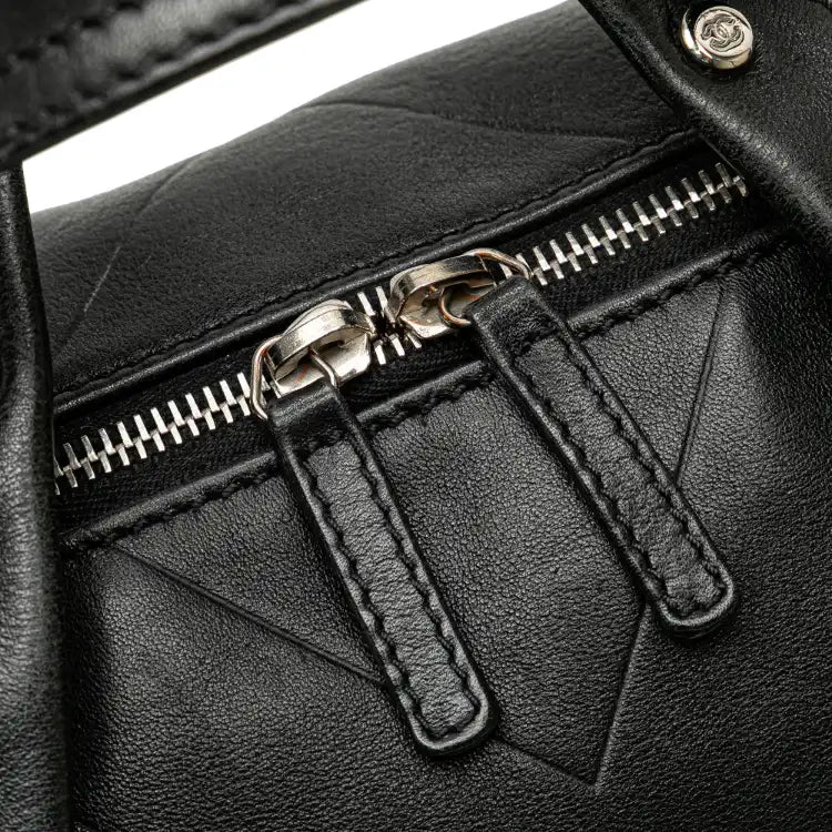 Chanel CC Chevron Quilted Lambskin Boston