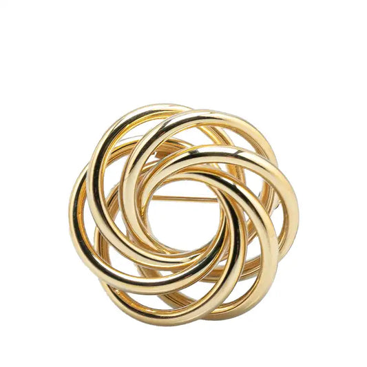 Tiffany 14K Yellow Gold Twist Spiral Knot Brooch