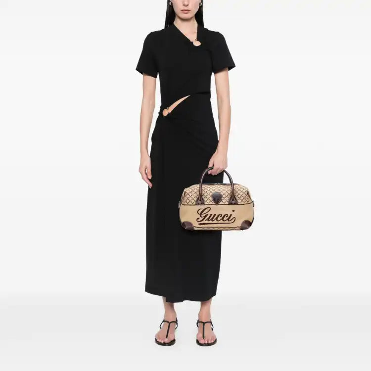 Gucci Diamante Canvas Crest Boston