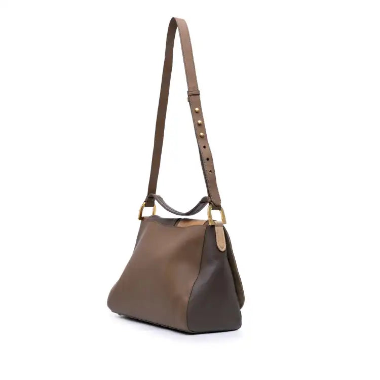 Fendi Calfskin Colorblock Anna Satchel