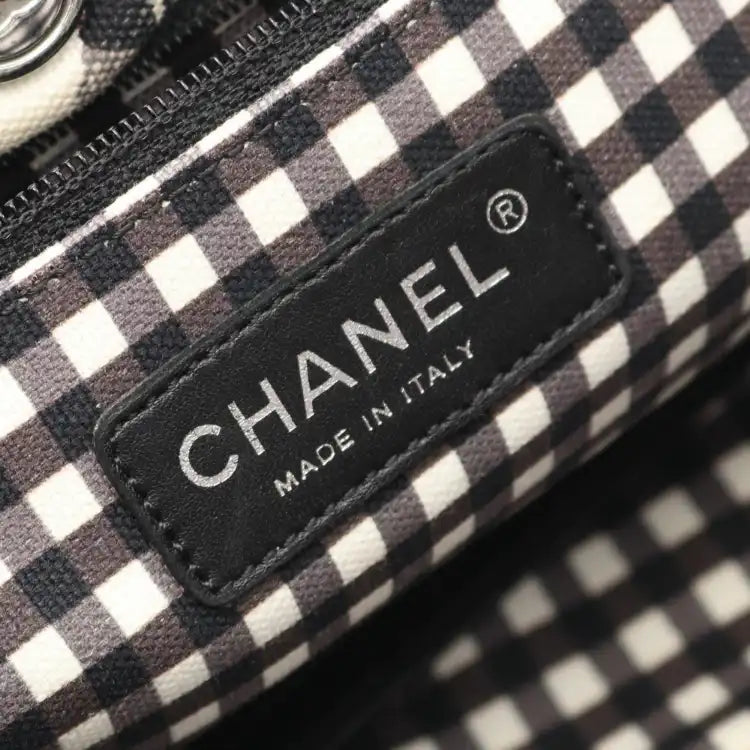 Chanel Small Canvas Printed CC Gingham Handbag