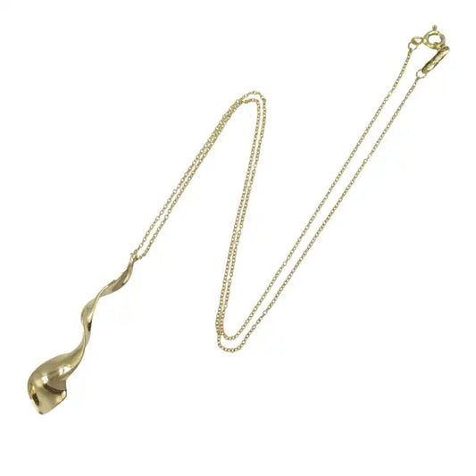 Tiffany 18K Yellow Gold Frank Gehry Orchid Drop Necklace