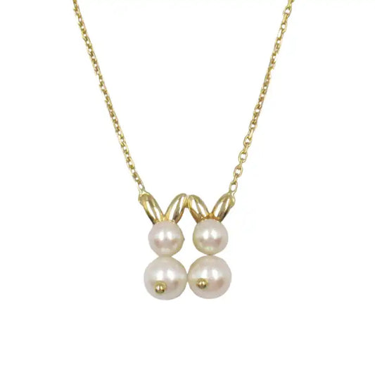 van cleef and arpels 18K Yellow Gold and Akoya Pearls Necklace