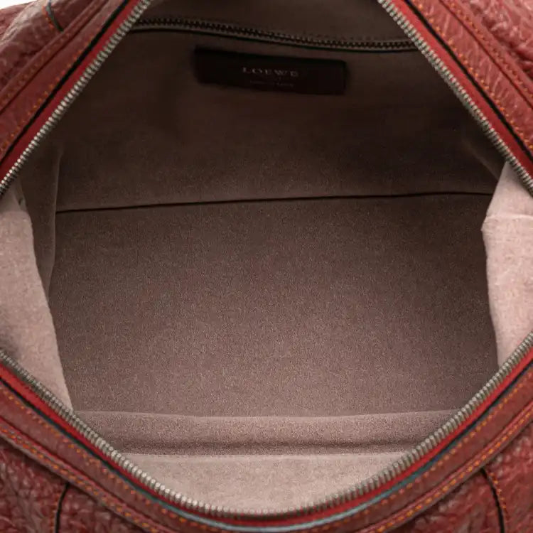 LOEWE Mini Anagram Leather Boston Bag