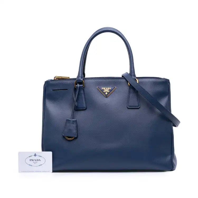Prada Medium Saffiano Lux Galleria Double Zip Tote