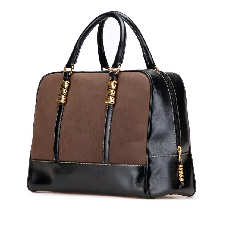 LOEWE Leather Velazquez Twist Duffle Bag