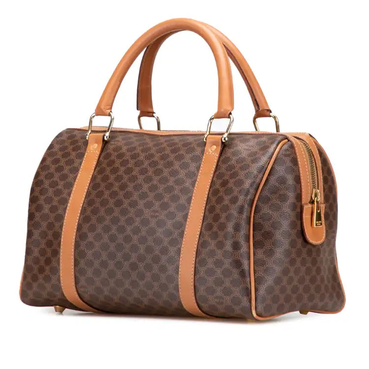 Celine Macadam Coated Canvas Boston Bag