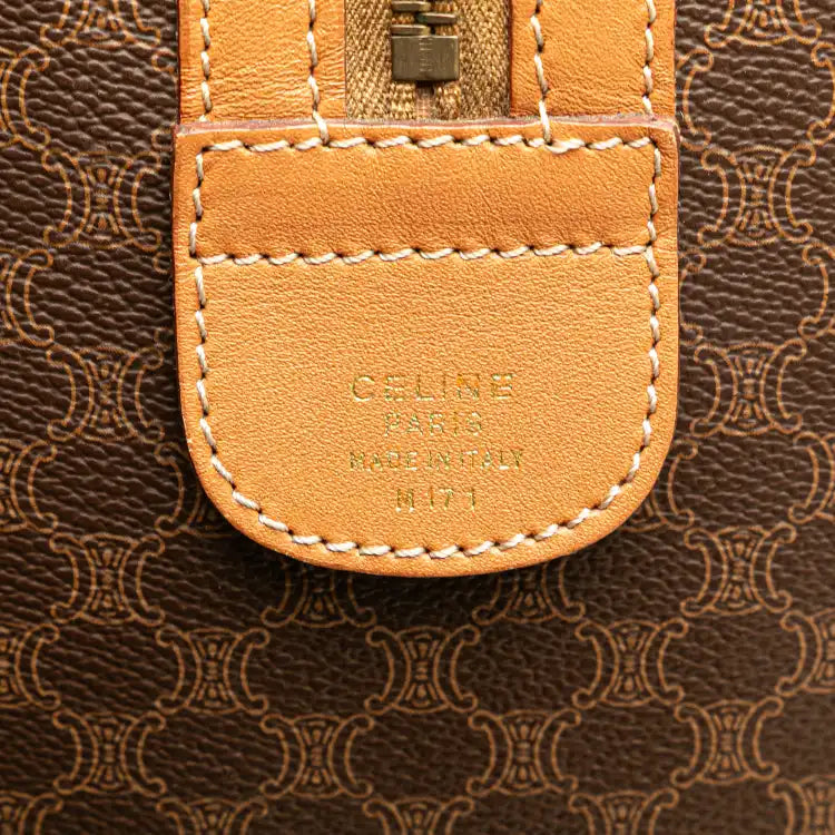 Celine Macadam Coated Canvas Boston Bag