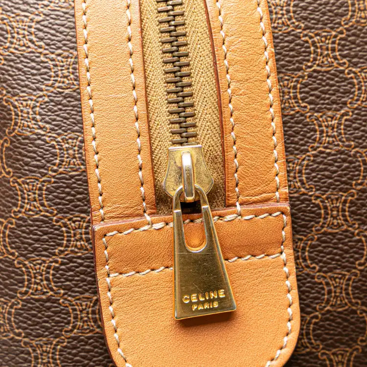 Celine Macadam Coated Canvas Boston Bag
