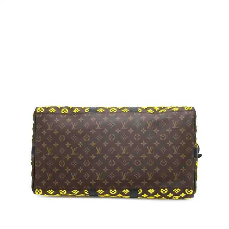 Louis Vuitton Monogram Tuffetage Triangle Keepall Bandouliere 50