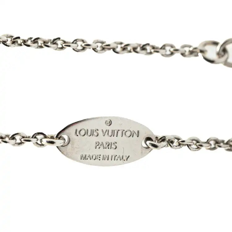 Louis Vuitton Silver Plated Essential V Supple Bracelet