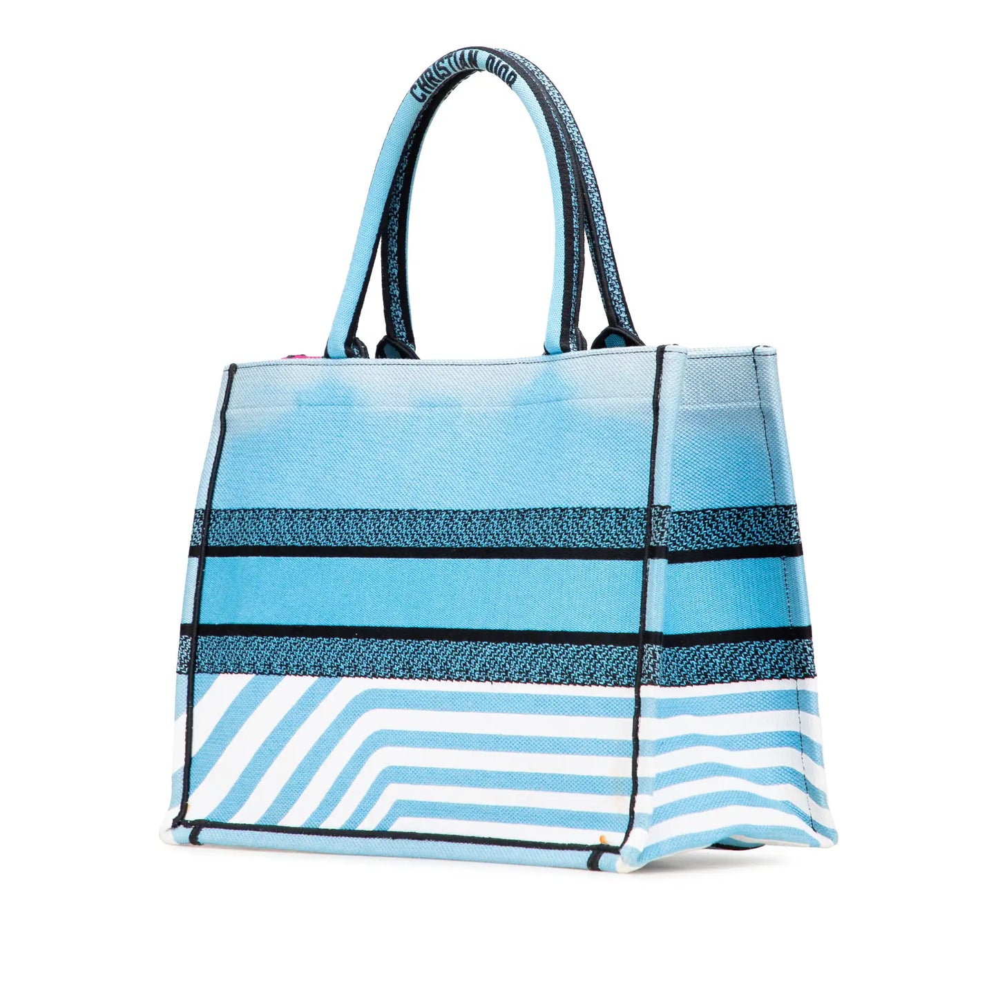 Dior Medium Embroidered Canvas Zebra D Jungle Pop Book Tote