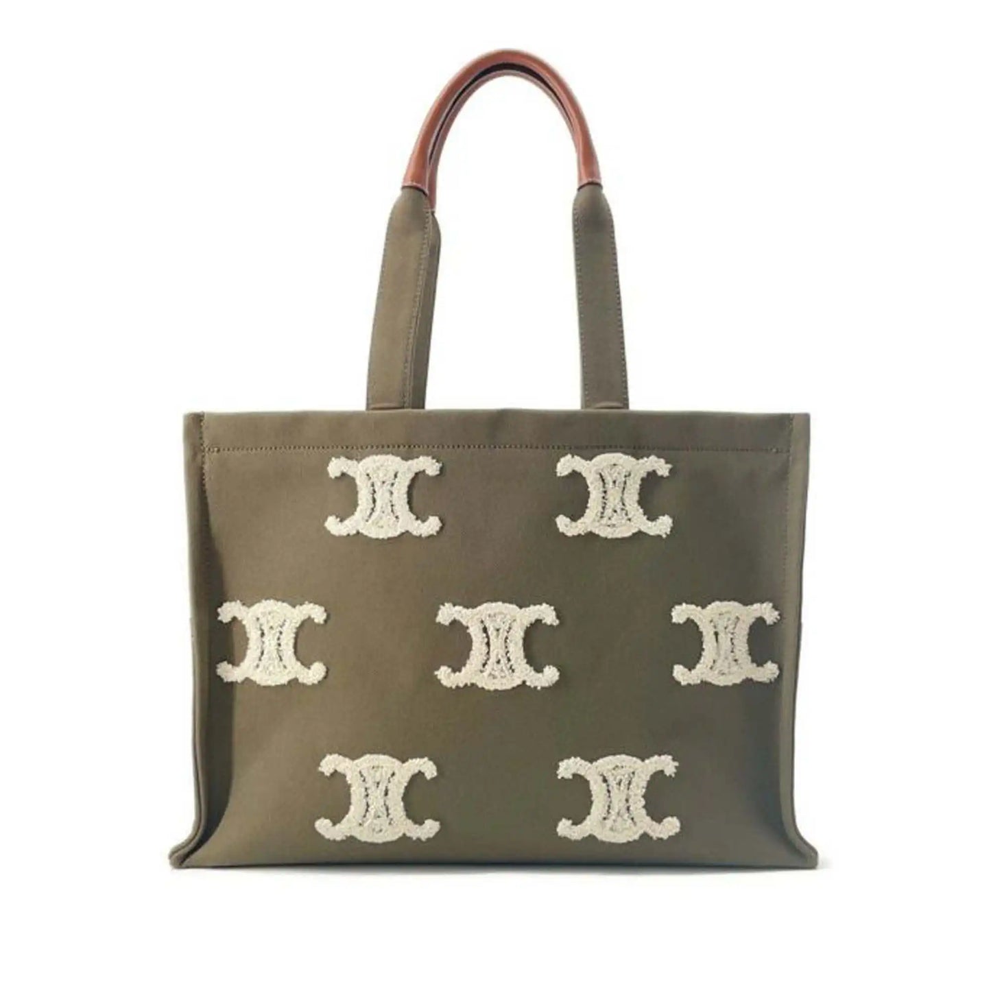 Celine Large Canvas Triomphe Cabas Thais Tote