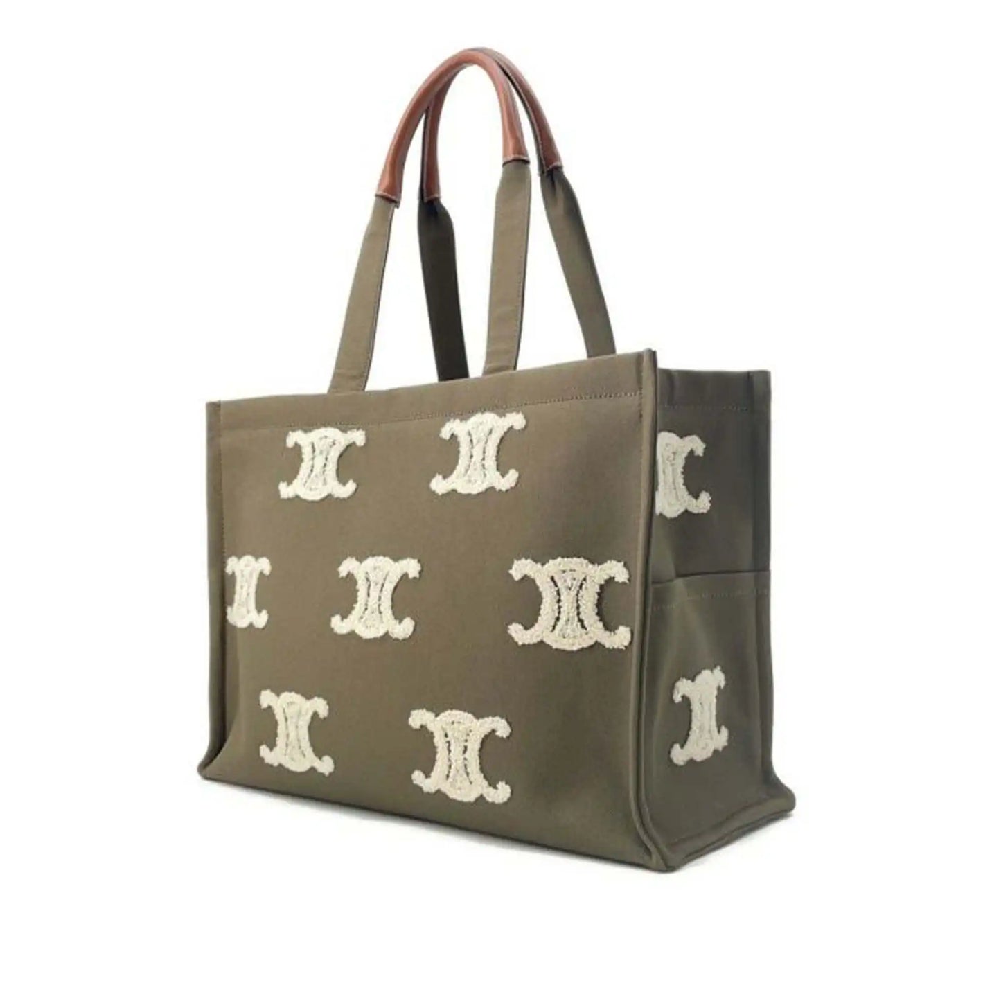 Celine Large Canvas Triomphe Cabas Thais Tote
