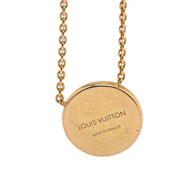 Louis Vuitton 18K Yellow Gold and Mother of Pearl Monogram Color Blossom Sun Necklace