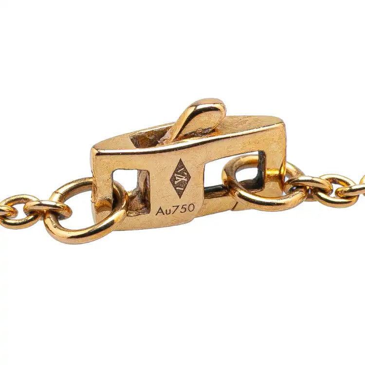Louis Vuitton 18K Yellow Gold and Mother of Pearl Monogram Color Blossom Sun Necklace