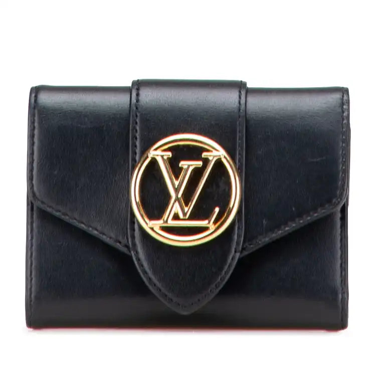 Louis Vuitton Smooth Calfskin LV Pont 9 Compact Wallet