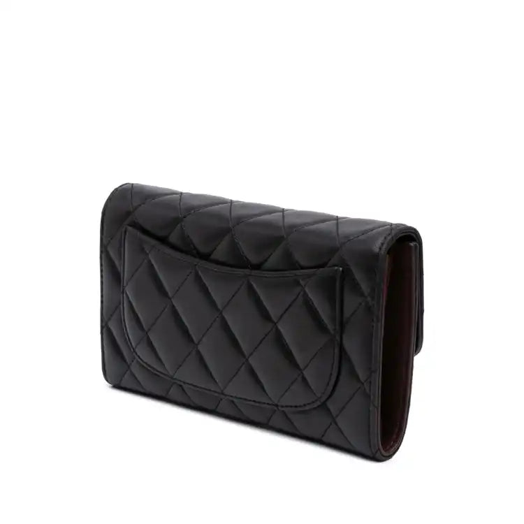 Chanel Large CC Quilted Lambskin Flap Wallet