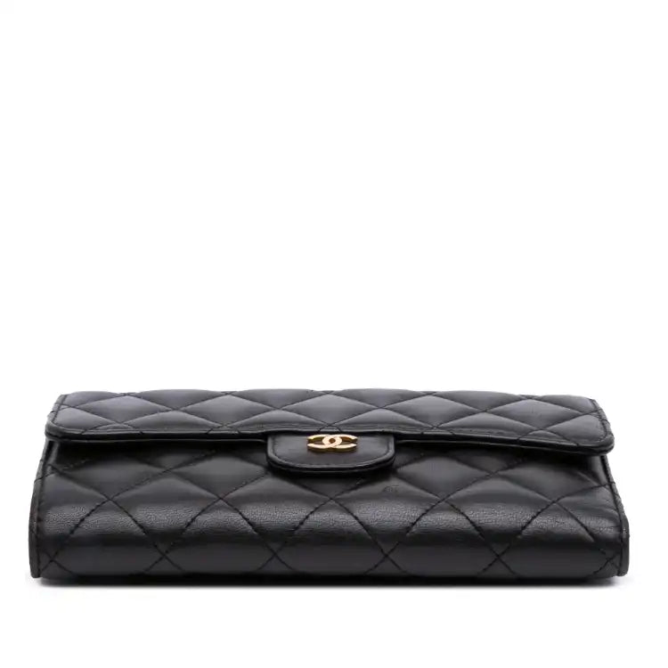 Chanel Large CC Quilted Lambskin Flap Wallet