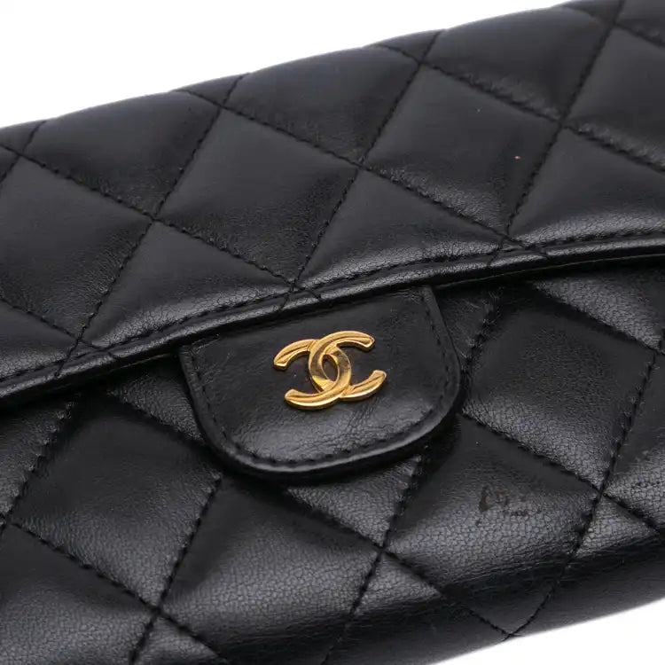 Chanel Large CC Quilted Lambskin Flap Wallet