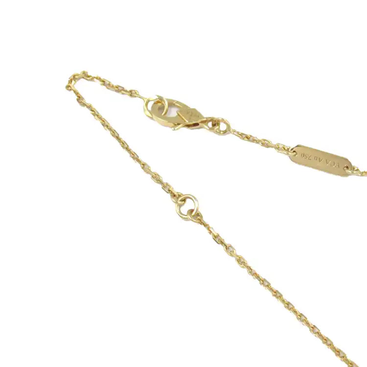 van cleef and arpels 18K Yellow Gold and Onyx Vintage Alhambra Pendant Necklace