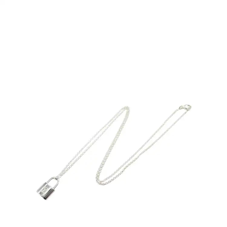 Louis Vuitton Sterling Silver Lockit Pendant Necklace
