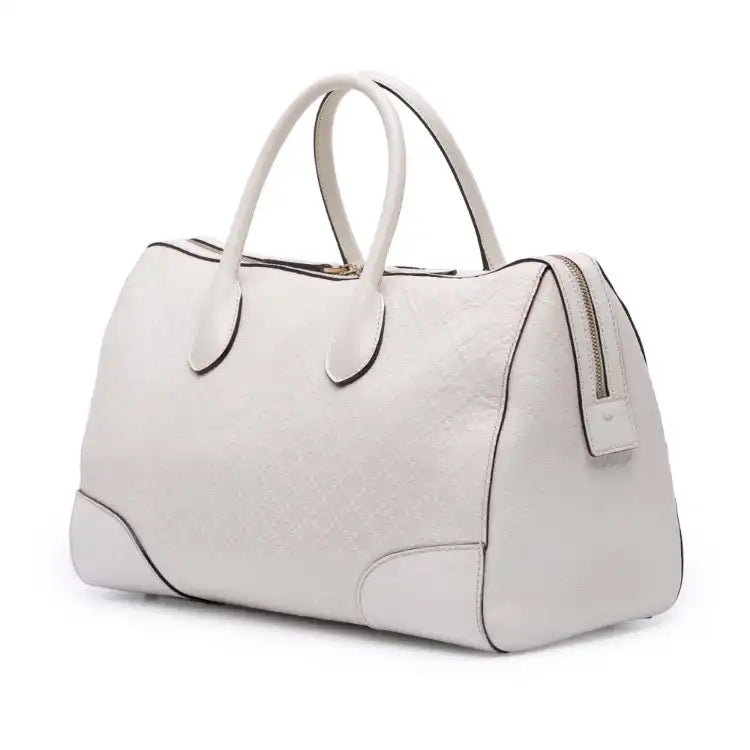 Gucci Diamante Leather Boston Bag