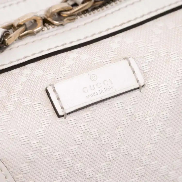 Gucci Diamante Leather Boston Bag