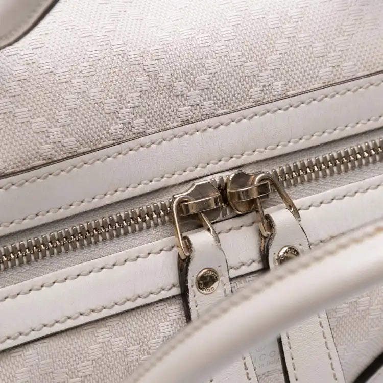Gucci Diamante Leather Boston Bag