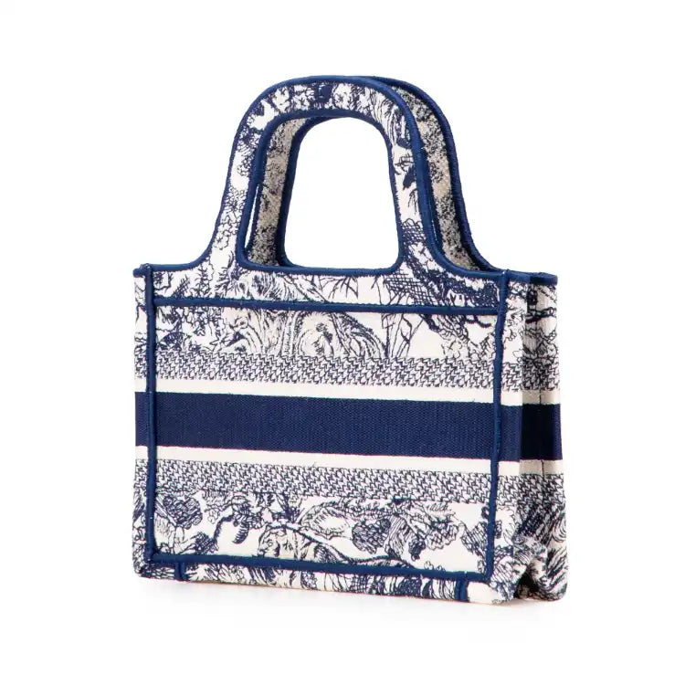 Dior Mini Canvas Embroidered Dioriviera Toile De Jouy Book Tote