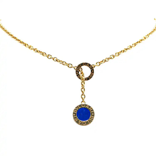 Bvlgari 18K Yellow Gold Lapis Lazuli and Rhodochrosite Bvlgari Bvlgari Necklace