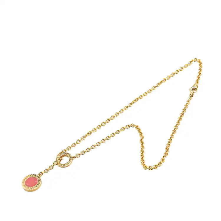Bvlgari 18K Yellow Gold Lapis Lazuli and Rhodochrosite Bvlgari Bvlgari Necklace