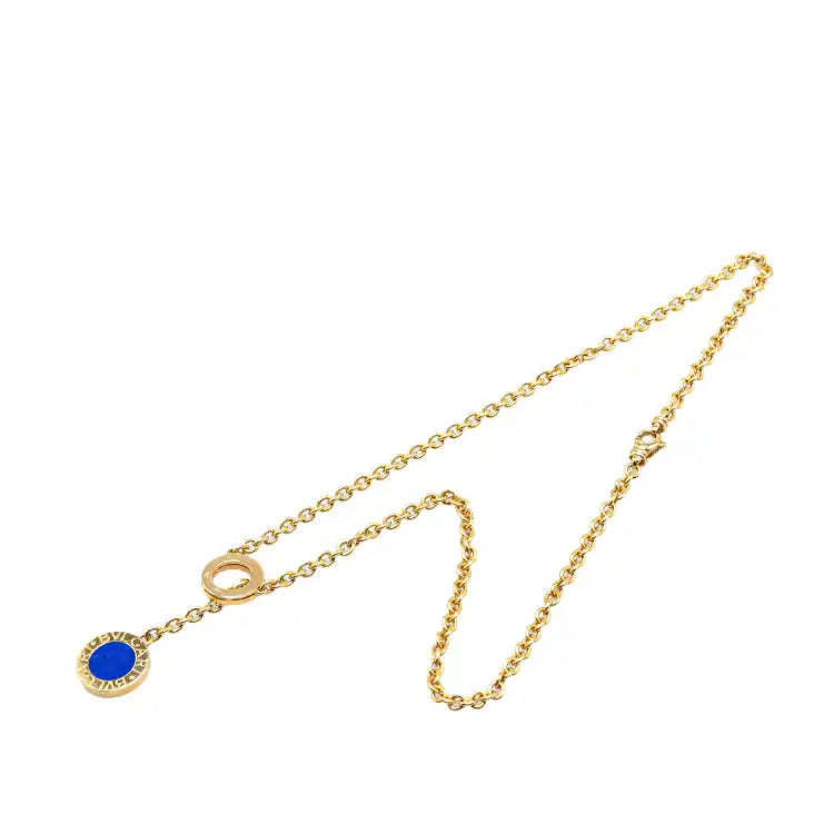 Bvlgari 18K Yellow Gold Lapis Lazuli and Rhodochrosite Bvlgari Bvlgari Necklace