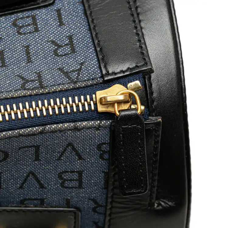 Bvlgari Logomania Denim Cylinder Handbag