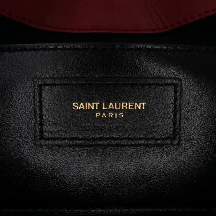 Saint Laurent Medium Iridescent Calfskin Triquilt Monogram College Bag