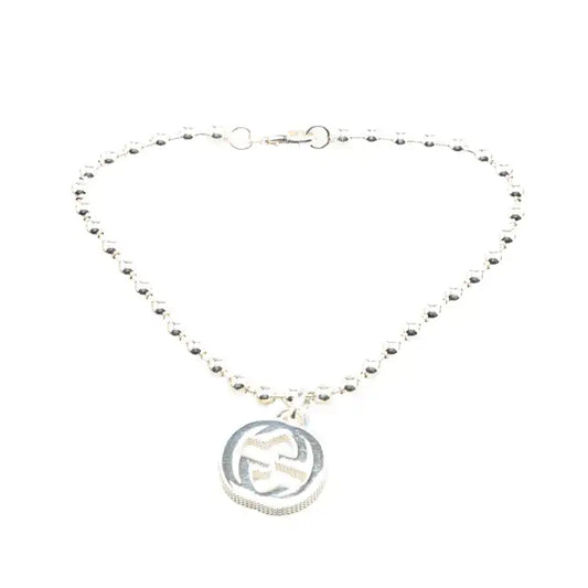 Gucci Sterling Silver Interlocking G Charm Bracelet