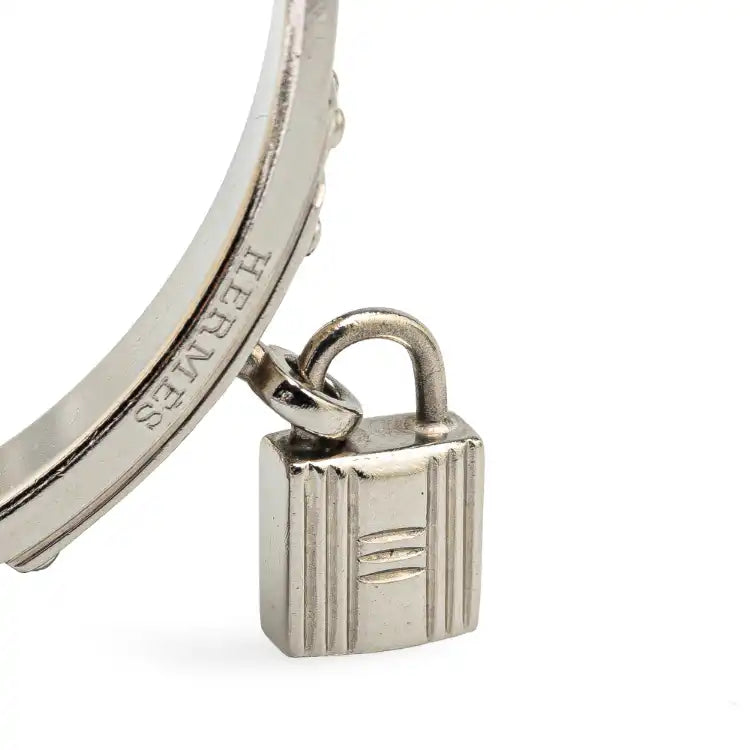 Hermès Leather Kelly Cadena Lock Bangle Bracelet
