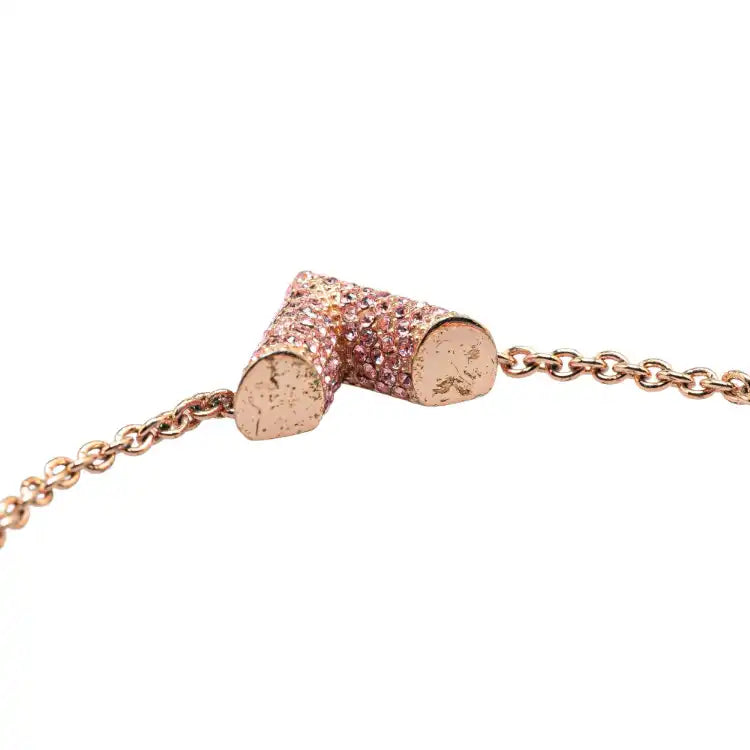 Louis Vuitton Rose Gold Crystal Essential V Supple Bracelet