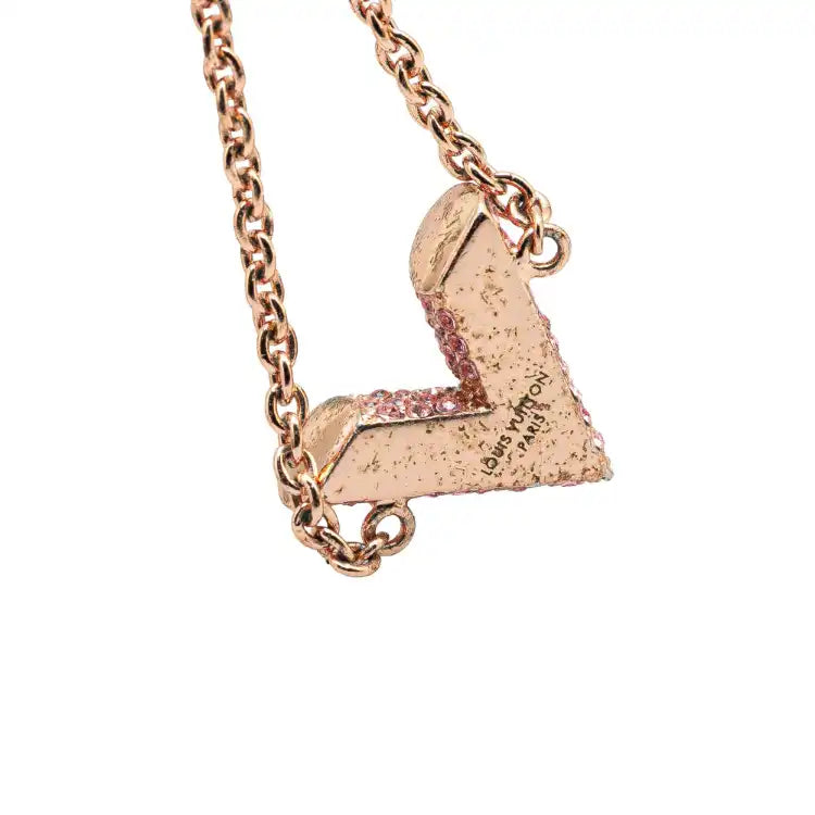 Louis Vuitton Rose Gold Crystal Essential V Supple Bracelet